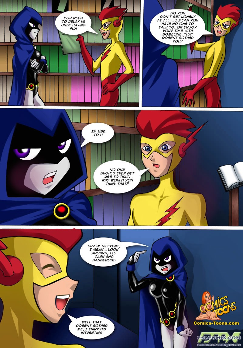 RAVEN X KID FLASH sex porn comics online