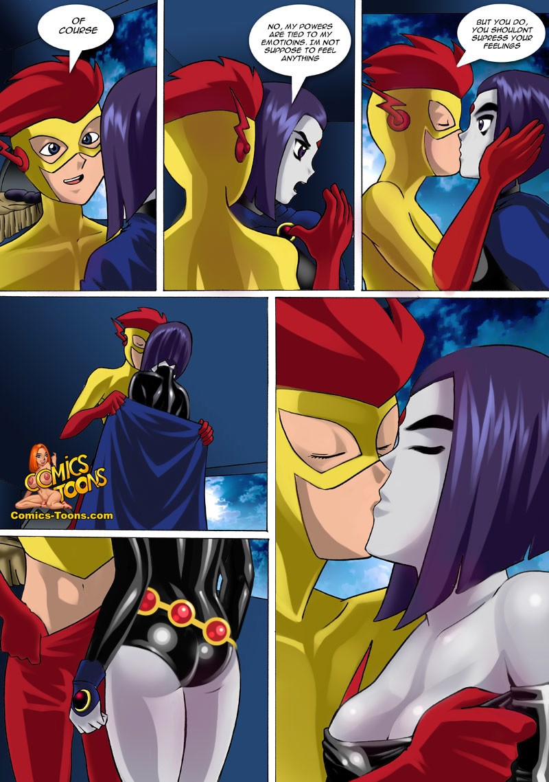 RAVEN X KID FLASH sex porn comics online