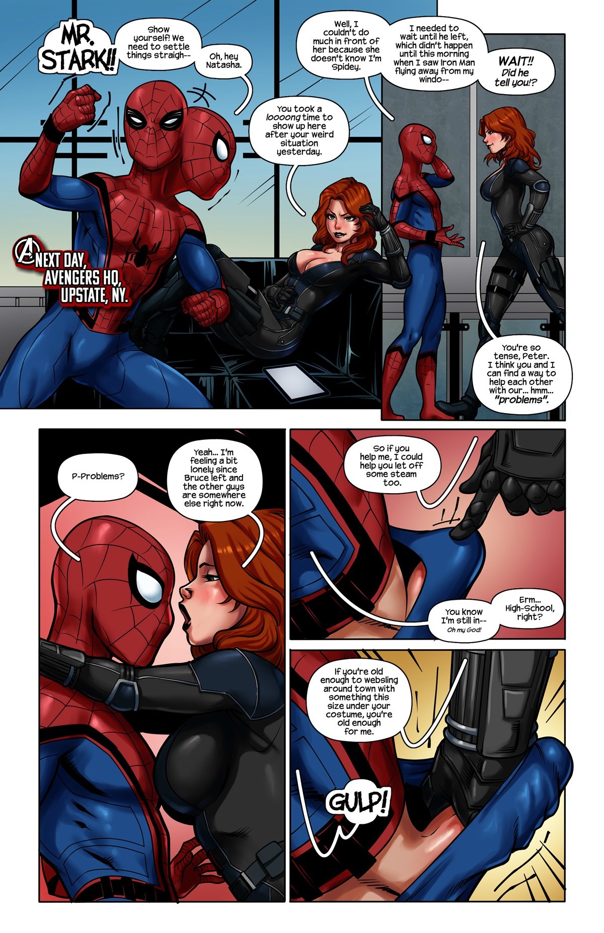 Spiderman and black widow porn comics