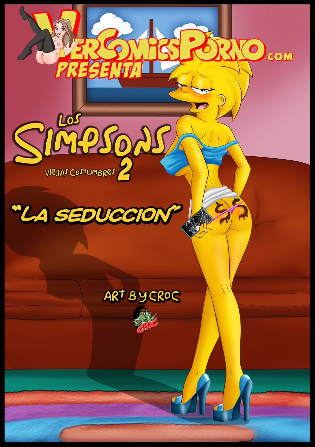 Simpsons comic naked