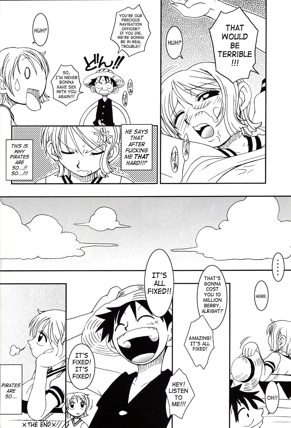 Nami and Luffy hentai manga online