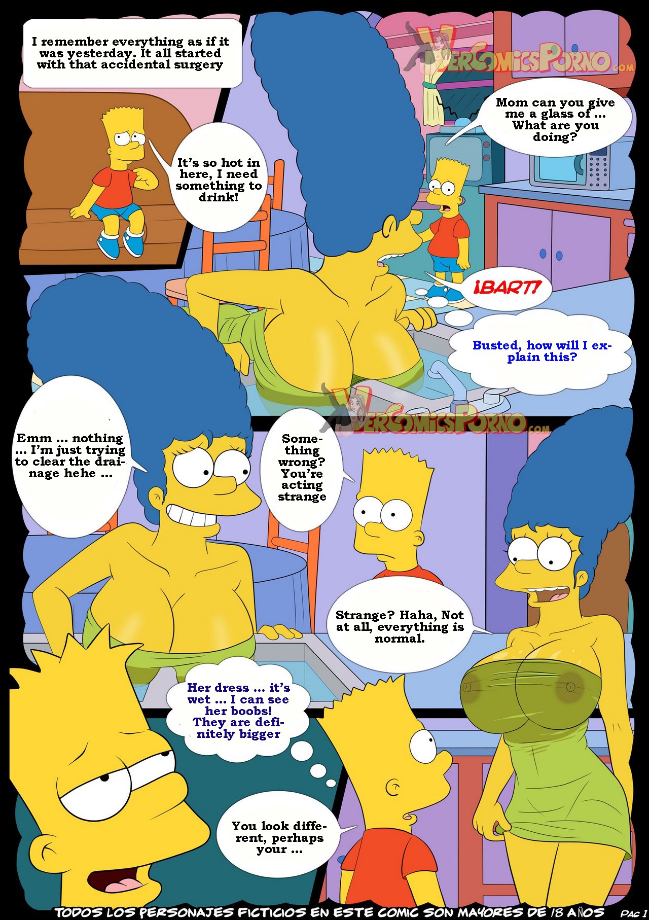 Bart and marge simpson porn comic