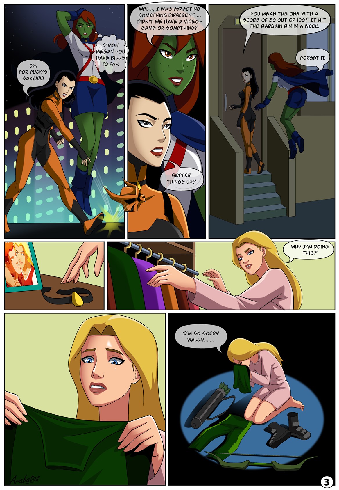Naked young justice porn comics