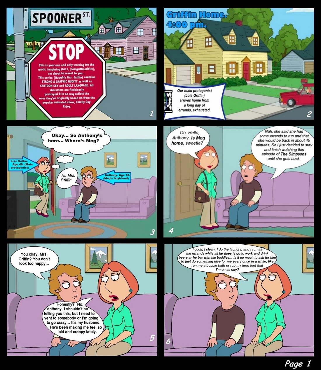 loisgriffinaddict - Naughty Mrs. Griffin (family guy) porn comic