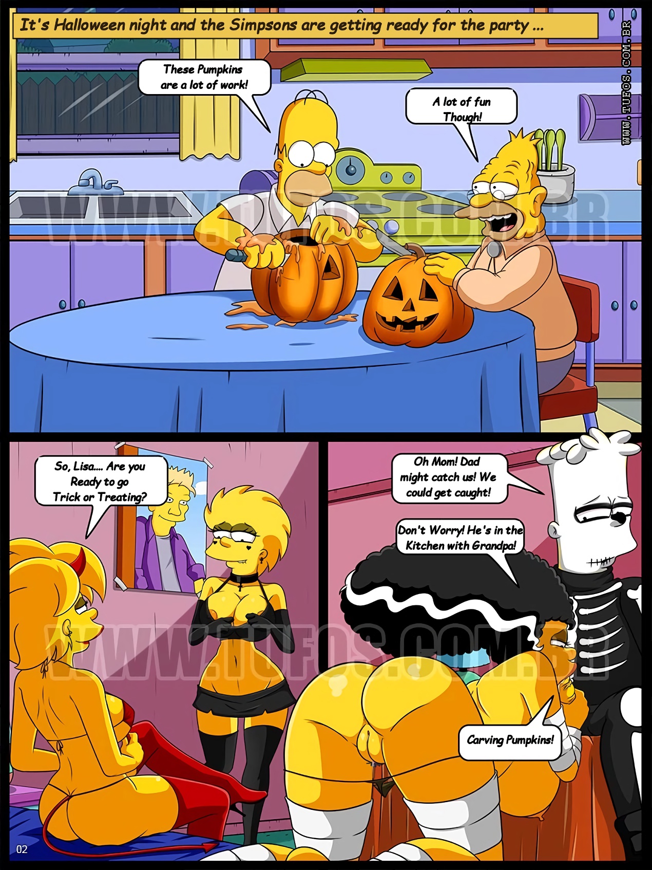 Porn with the simpsons comics