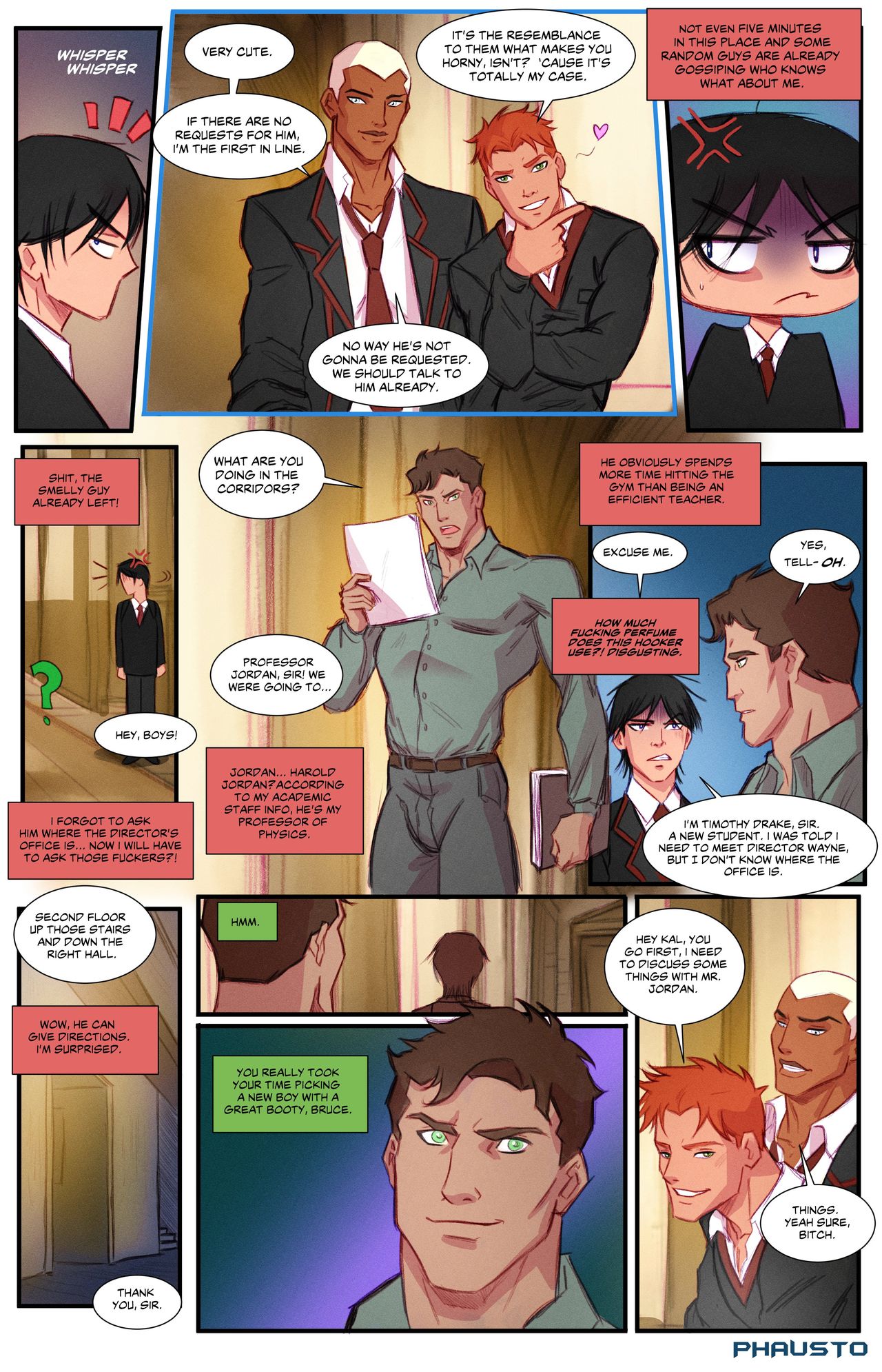 Teachers and student gay porn comic