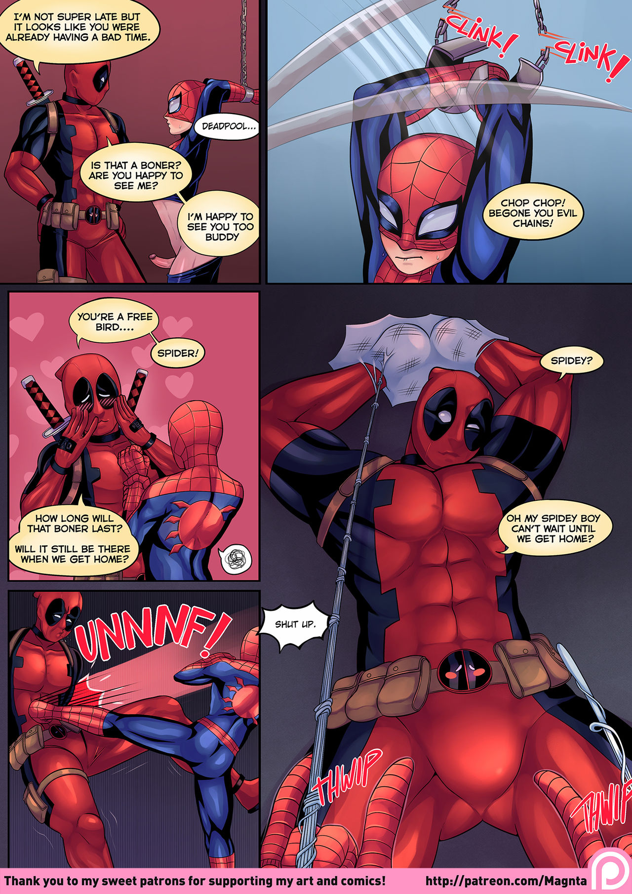 Deadpool and spiderman sex