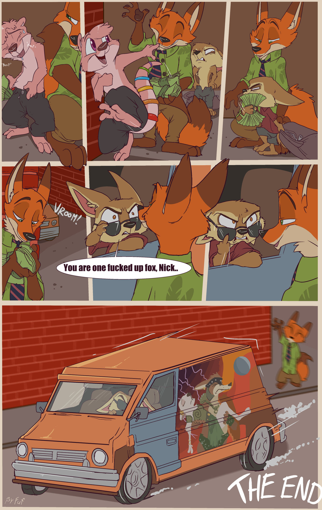 Zootopia yaoi porn comics online where Nick Wilde and Finnick decided to ea...