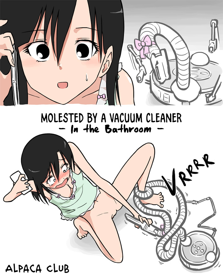 Molested by a Vacuum Cleaner - In the Bathroom