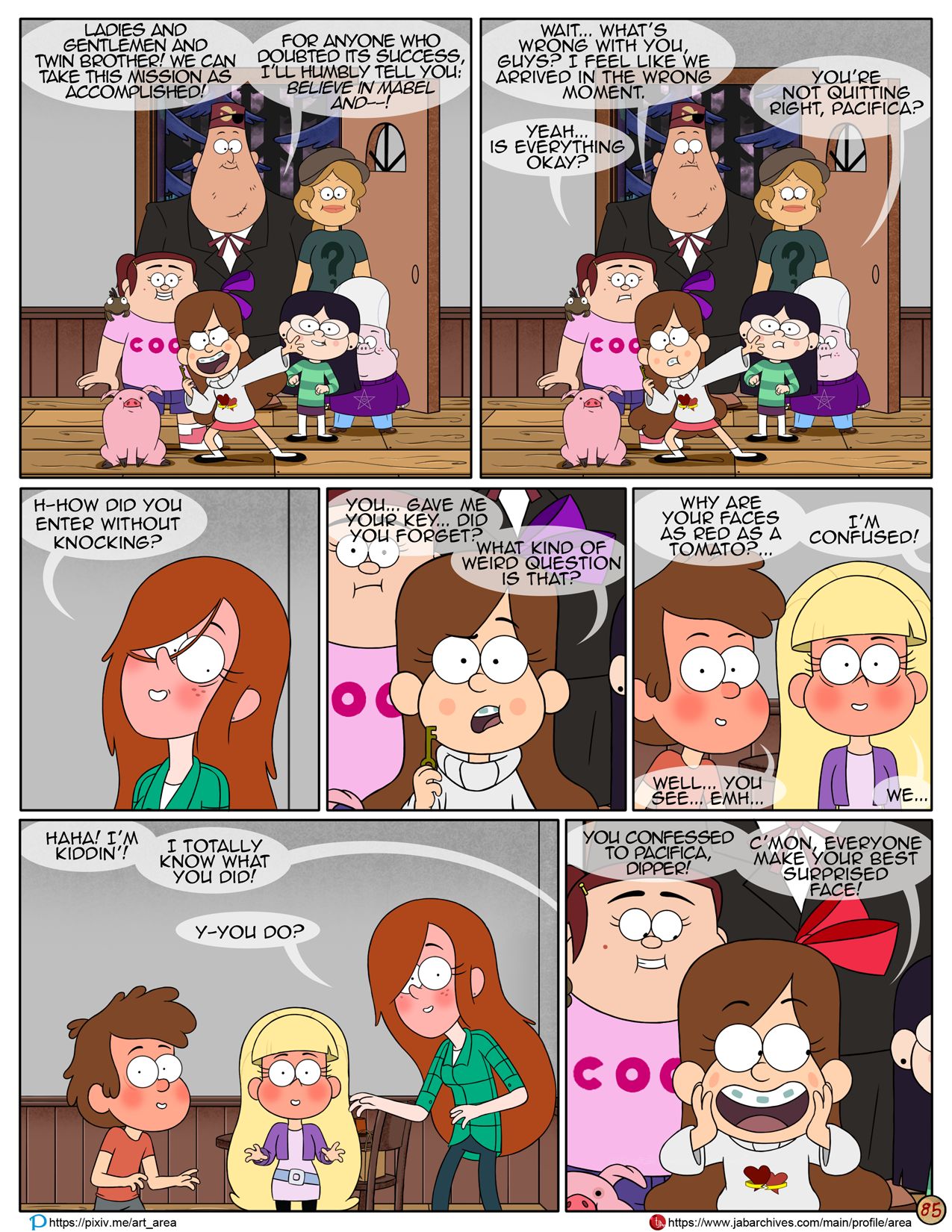 Dipper Pines and Pacifica Northwest sex porn comic on cartoon Gravity Falls...