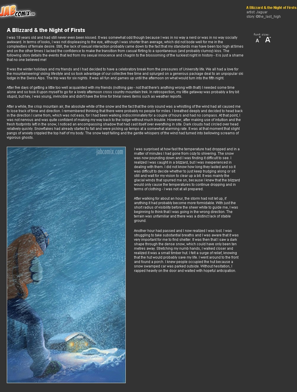 A Blizzard & Night of Firsts