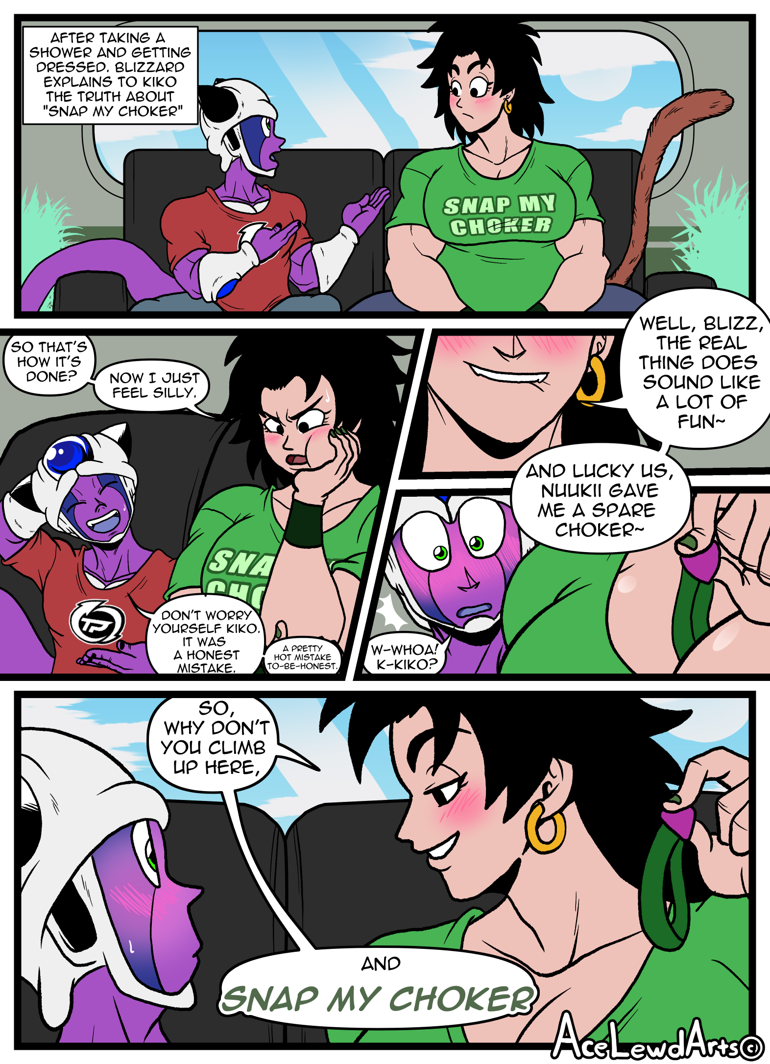AceLewdArts - Snap My Choker (Dragon Ball Super) porn comic.