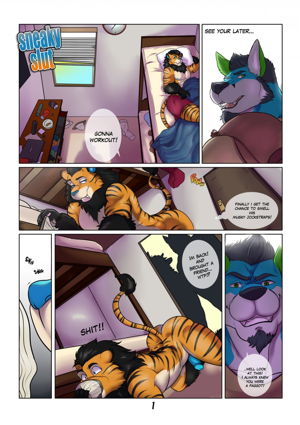 Furry Sluts Porn - Zourik - Sneaky Slut furry gay porn comic