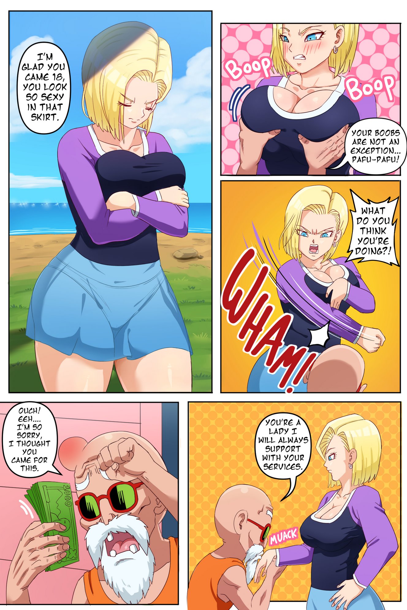 Android 18 Blowjobs - Pink Pawg - Android 18 NTR Ep.1 (Dragon Ball Super) porn comic