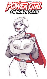 Power girl on Darkseid