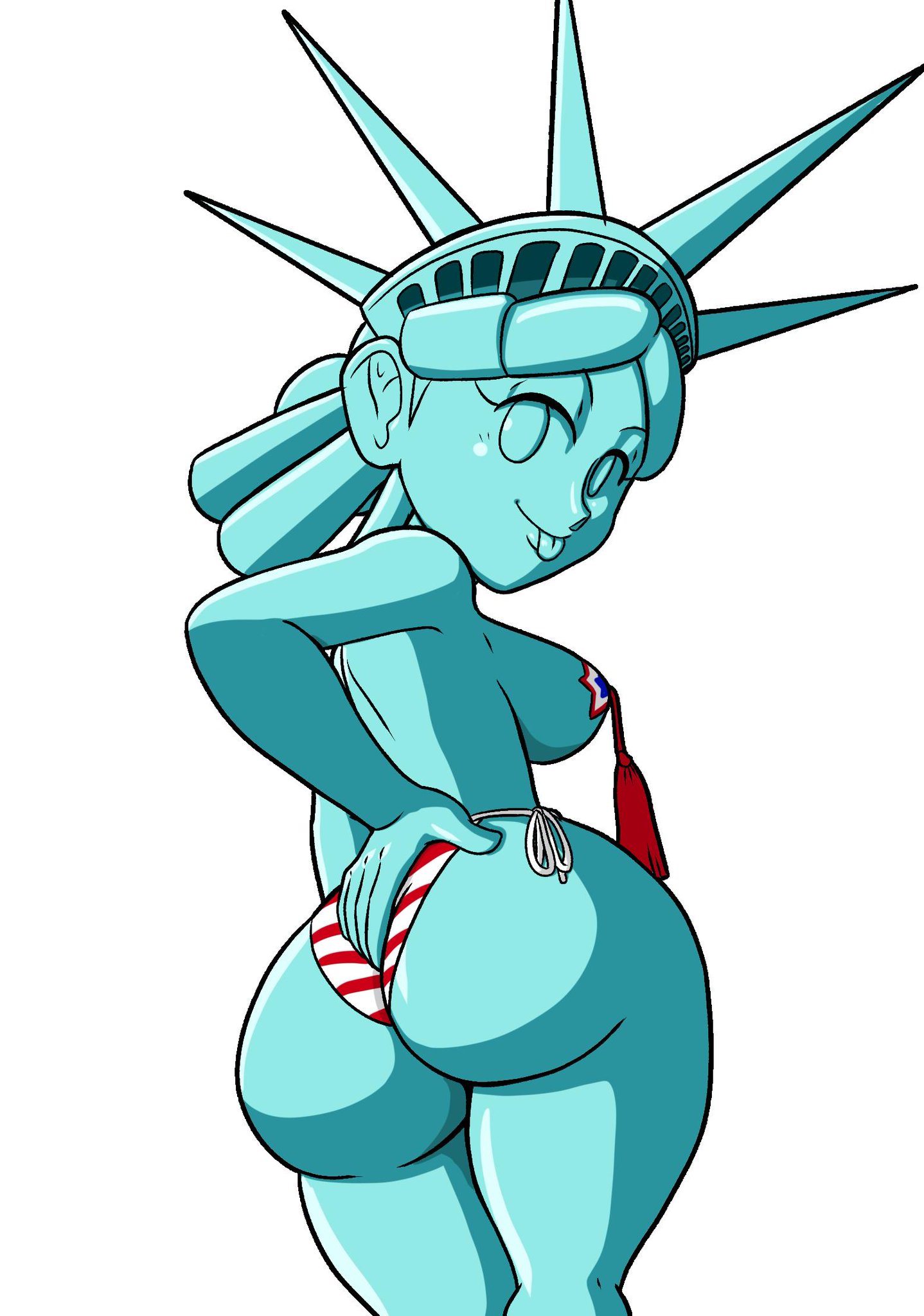 Sexy statue of liberty animation