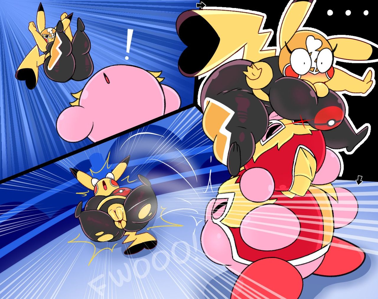 Pika Libre vs Kirby porn comic