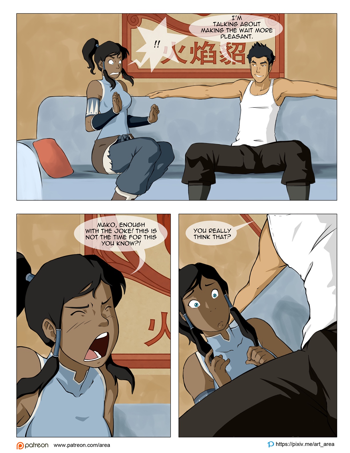 Korra And Mako Porn - Area - Legend of Korra comic (Intimate Meeting)