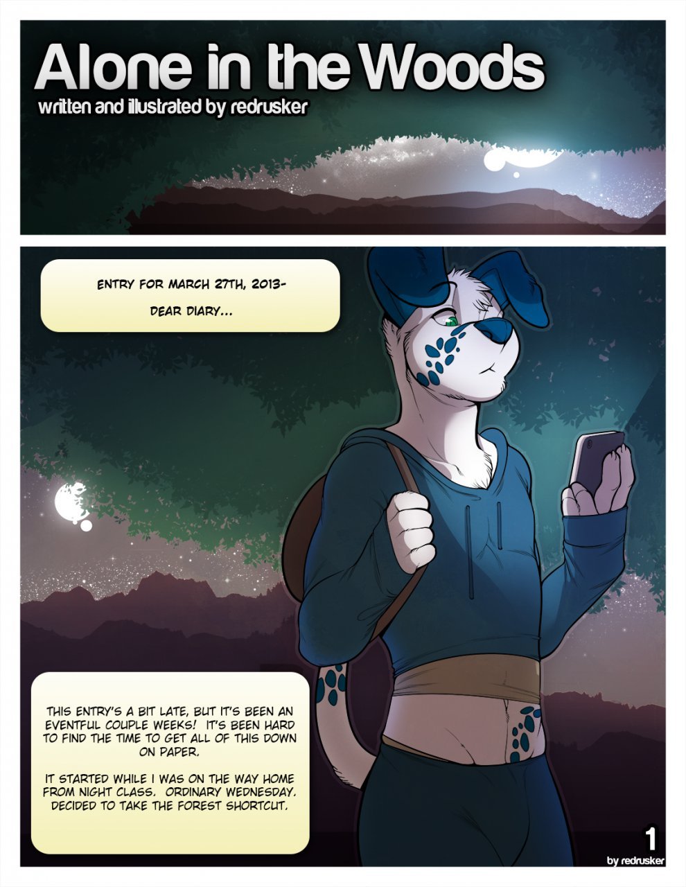 Furry gay porn comic alone in the woods