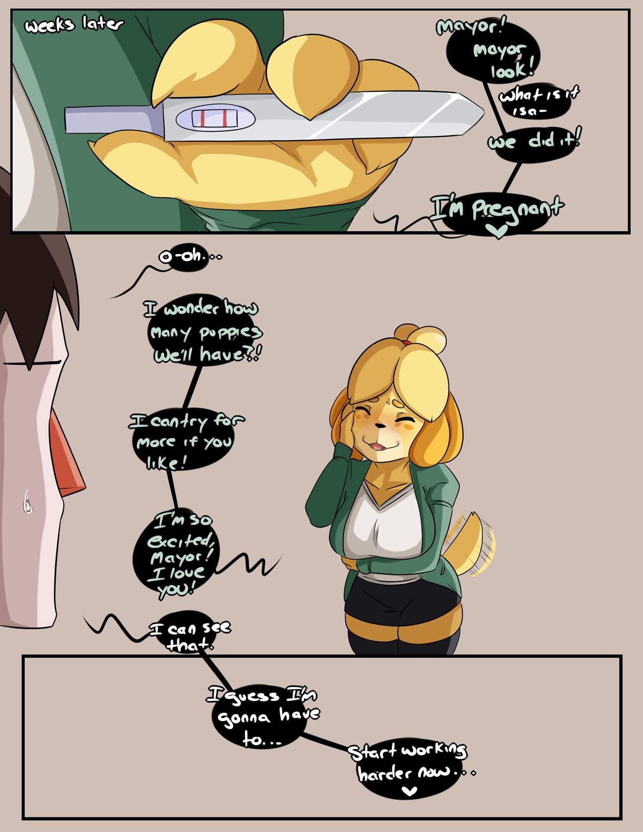 Inuyuru Isabelle in Heat (Animal Crossing) porn comic