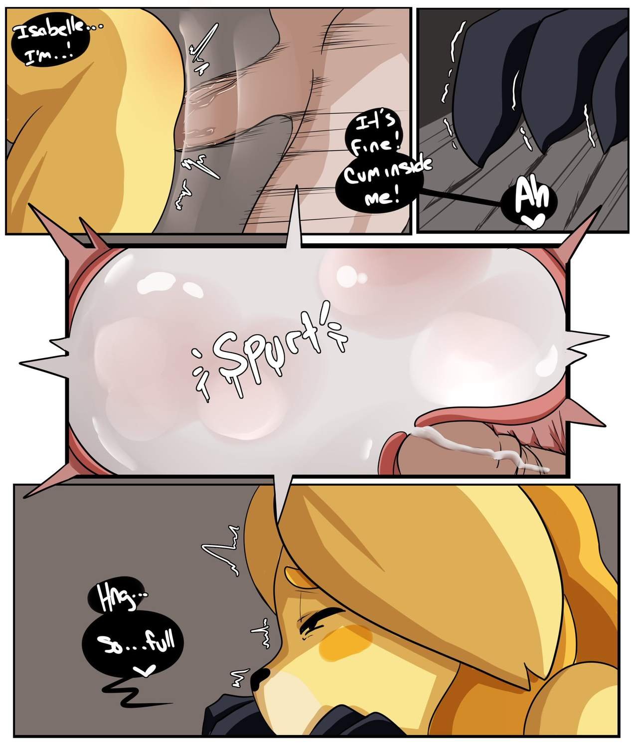 Inuyuru Isabelle in Heat (Animal Crossing) porn comic