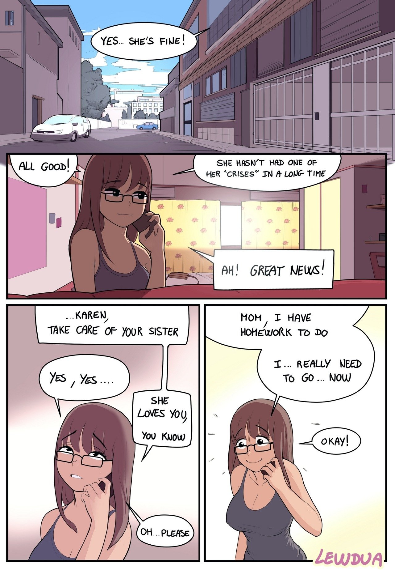 Lewdua Crisis Management - Karen and Natasha porn comic