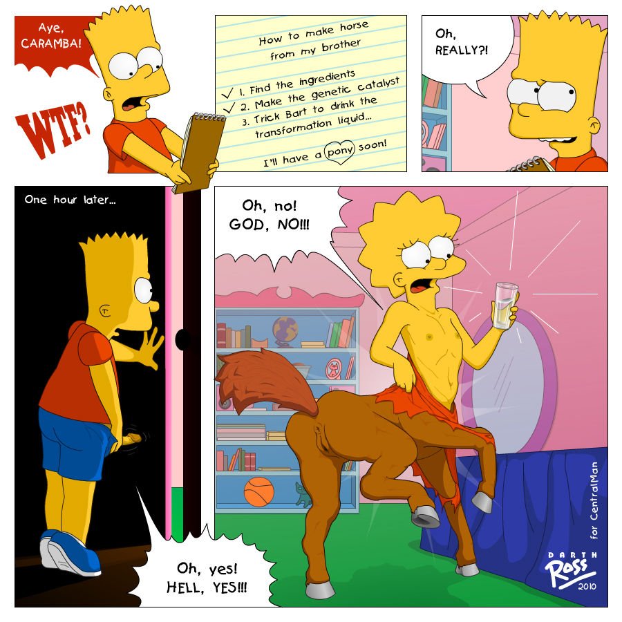 Pregnant Simpsons Porn - Bar and Lisa TF - DarthRoss porn comic