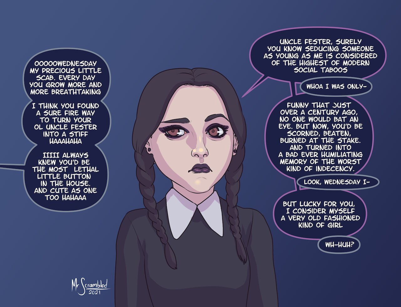 1280px x 982px - MrScrambled - Happy Halloween with WEDNESDAY! (The Addams Family) porn comic