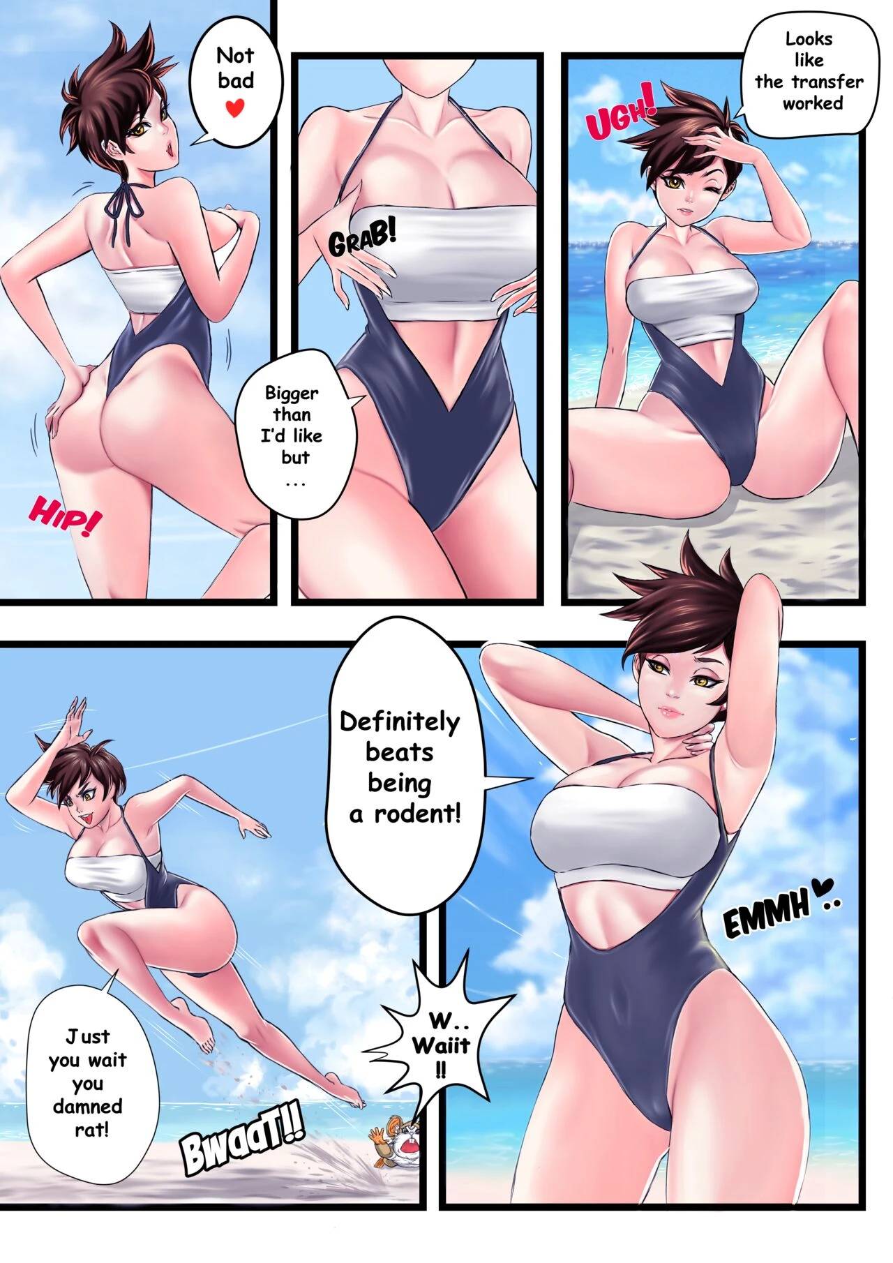 TSFSingularity] Tracer x Widow (Overwatch) porn comic