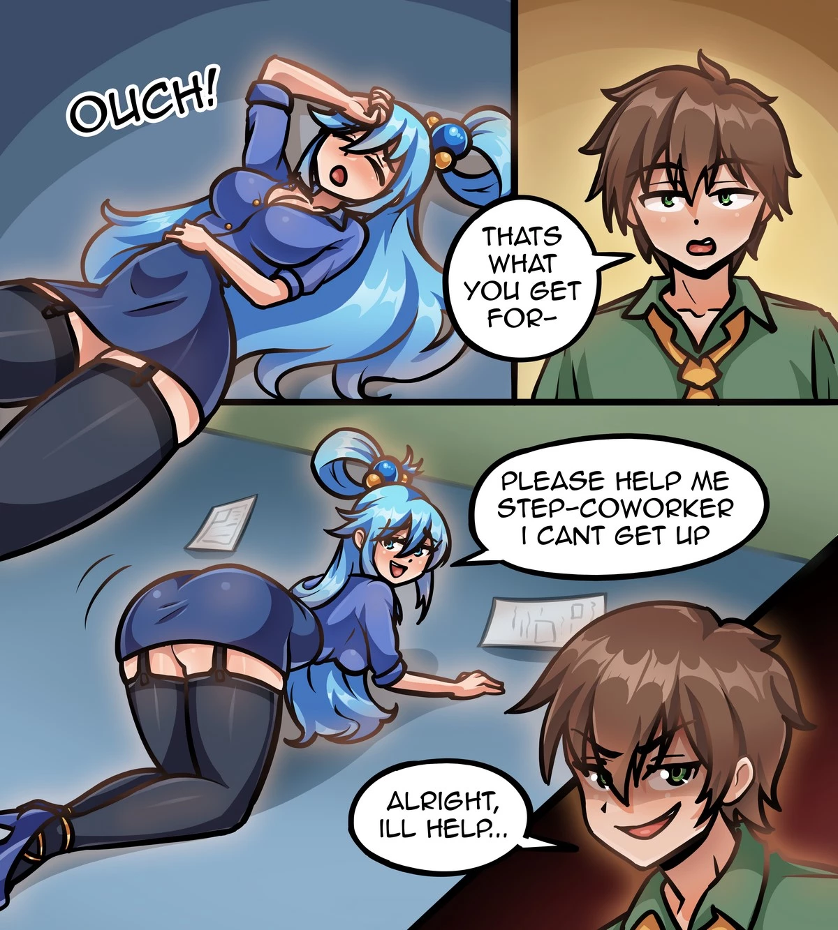 Konosuba Office porn comic