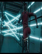 Ada barely escapes the laser room