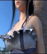 Tifa shows off her boobs