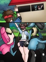 Rosa x Lucario / Nate x Lopunny