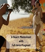 Full-term pregnant photoshoot