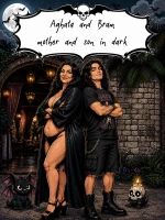 mom son in the dark (AI)