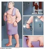 Shower with pets